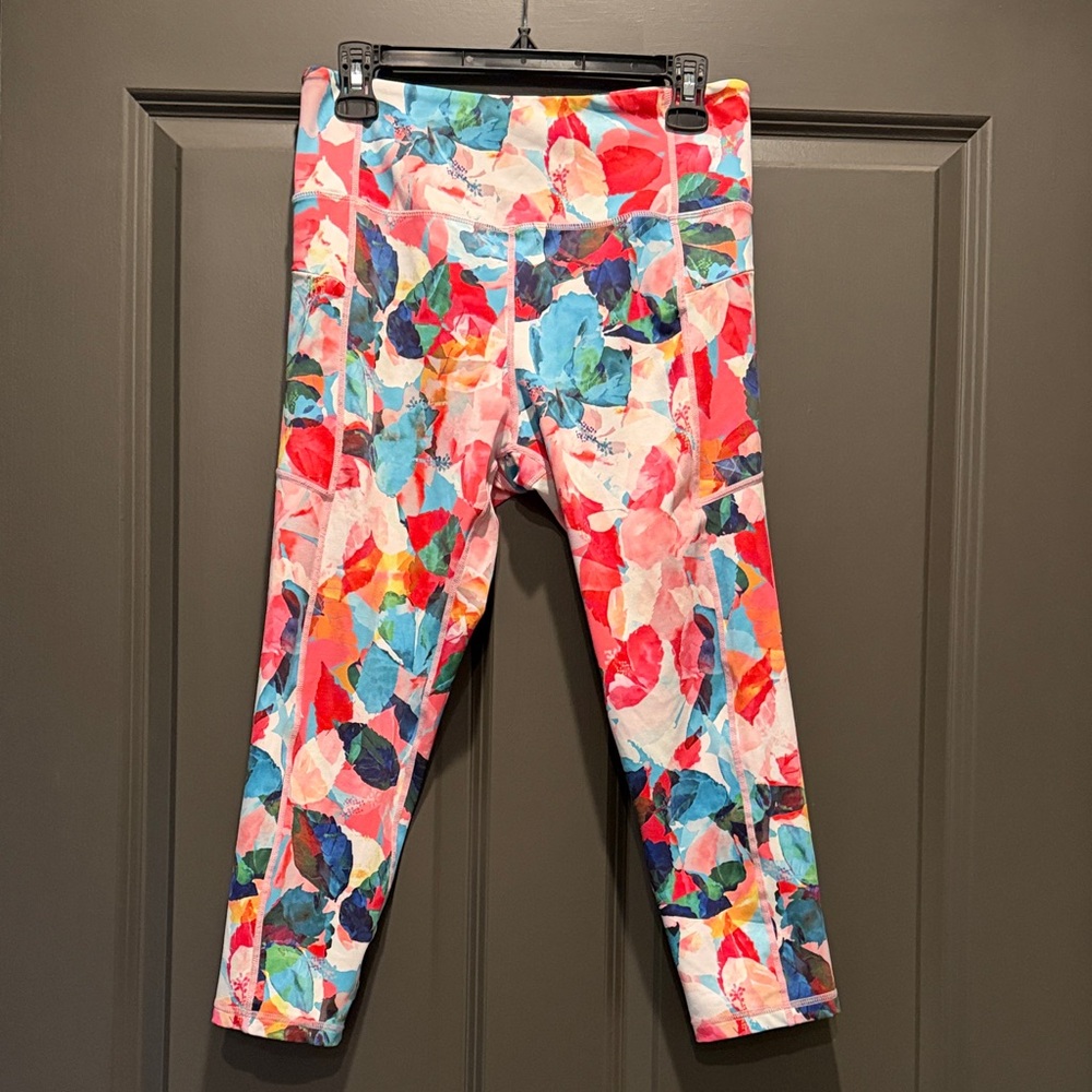 Zyia Active Women's Multicolor Floral Print High-Rise Leggings